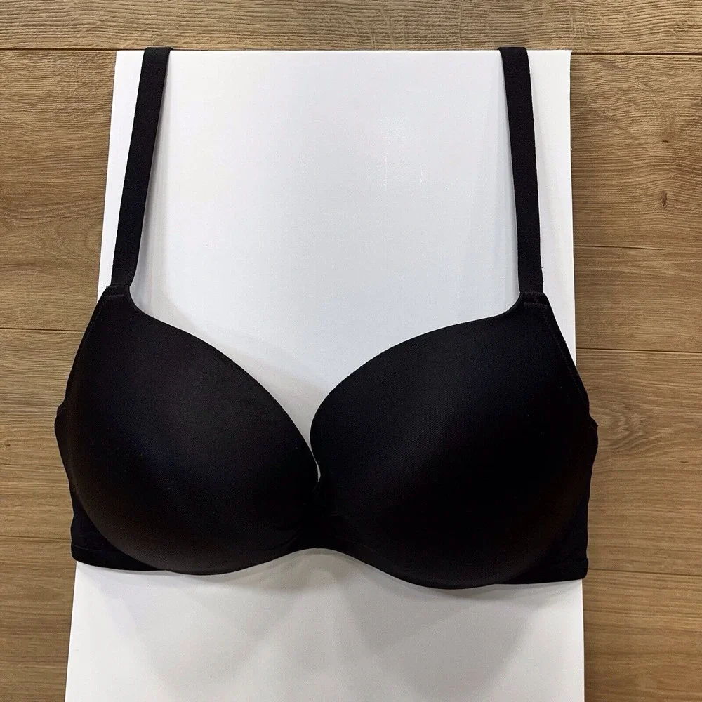 Cacique Push Up Plunge Bra 40DD Adjustable‎ Straps Black
